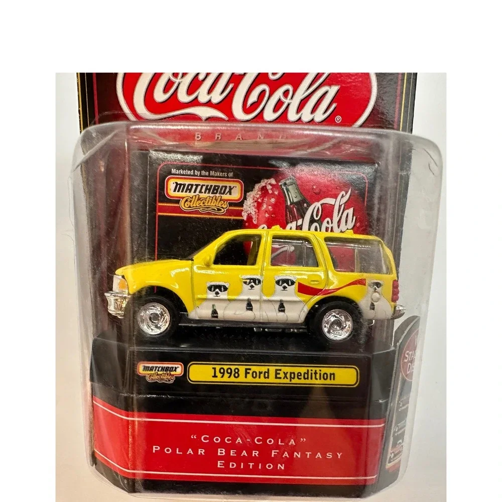 Matchbox Collectibles Coca-Cola Polar Bear 1998 Ford Expedition 1:64 Yellow